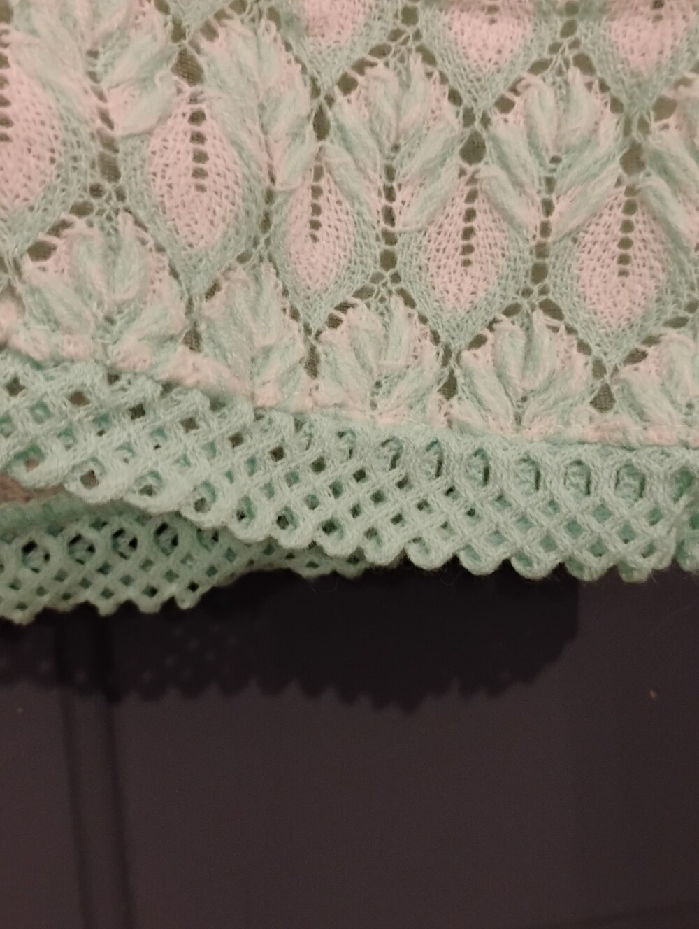 Vintage Foley Lingerie cardigan in a soft mint green - Picture 4 of 6
